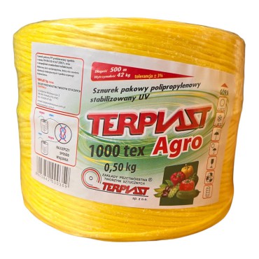 SZNUREK TEX 1000 500g ROLNICZY OGRODNICZY ŻÓŁTY