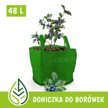 Doniczka elastyczna do sadzenia borówek 48L 45x30 zielona